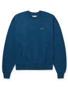 7 DAYS ACTIVE - Monday Logo-Print Organic Cotton-Jersey Sweatshirt - Blue