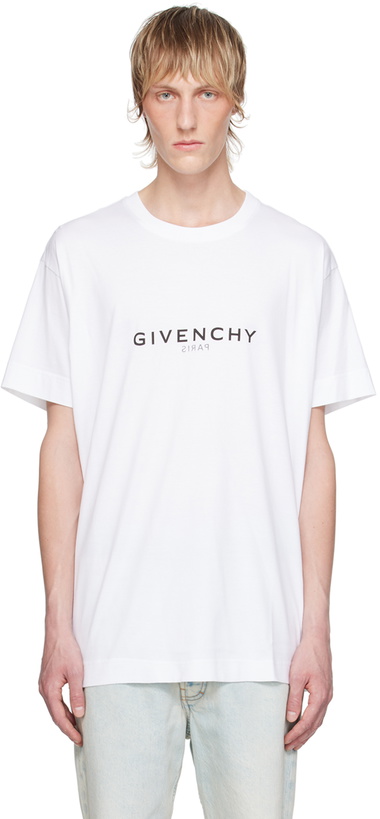 Photo: Givenchy White Reverse T-Shirt