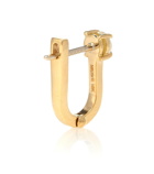 Melissa Kaye Aria U 18kt gold and diamond hoop earrings