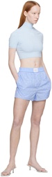 Alexander Wang Blue Hotfix Boxer Shorts