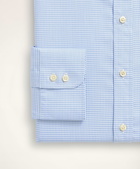 Brooks Brothers Men's x Thomas Mason Regent Regular-Fit Dress Shirt, English Collar Ground Check | Light Blue