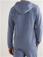 Hanro - Natural Living Organic Stretch-Cotton Jersey Zip-Up Hoodie - Blue
