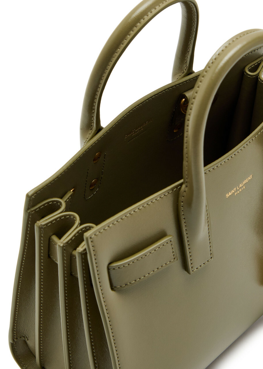 Saint Laurent Sac De Jour Nano Leather top Handle bag - Green - One Size