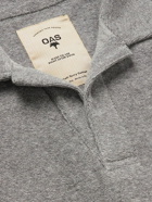 OAS - Logo-Embroidered Cotton-Terry Polo Shirt - Gray