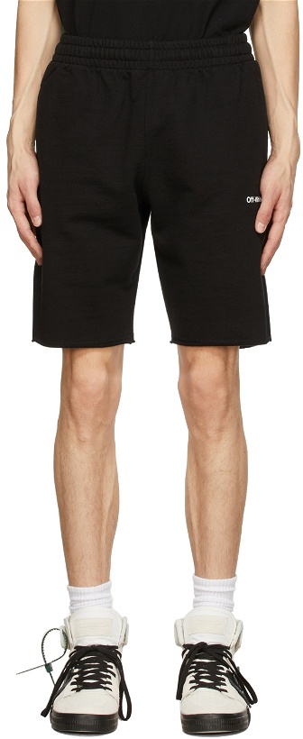 Photo: Off-White Black Wave Diag Sweat Shorts