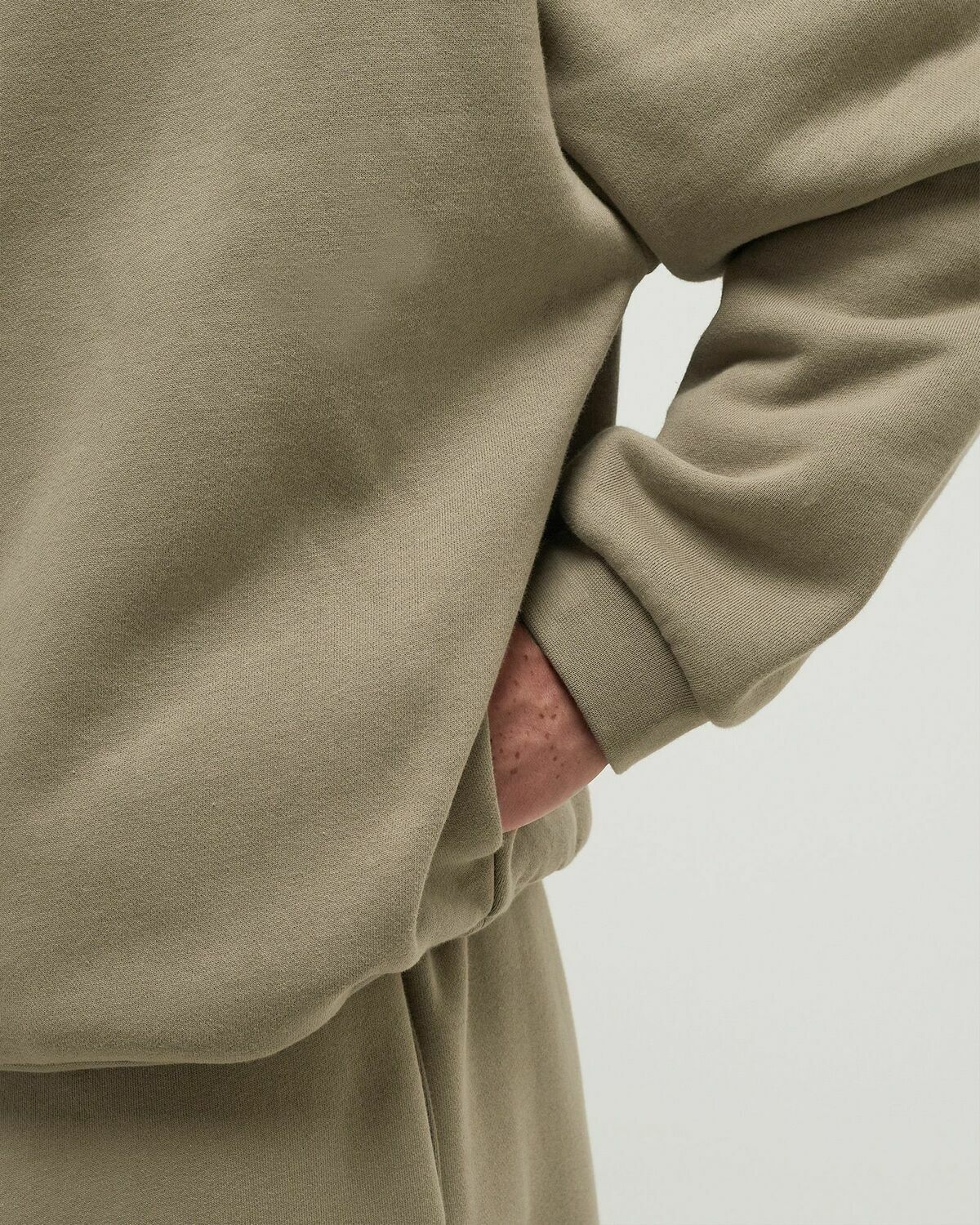 Fear of God Essentials FLEECE HOODIE Beige Mens Hoody Fear Of God ...