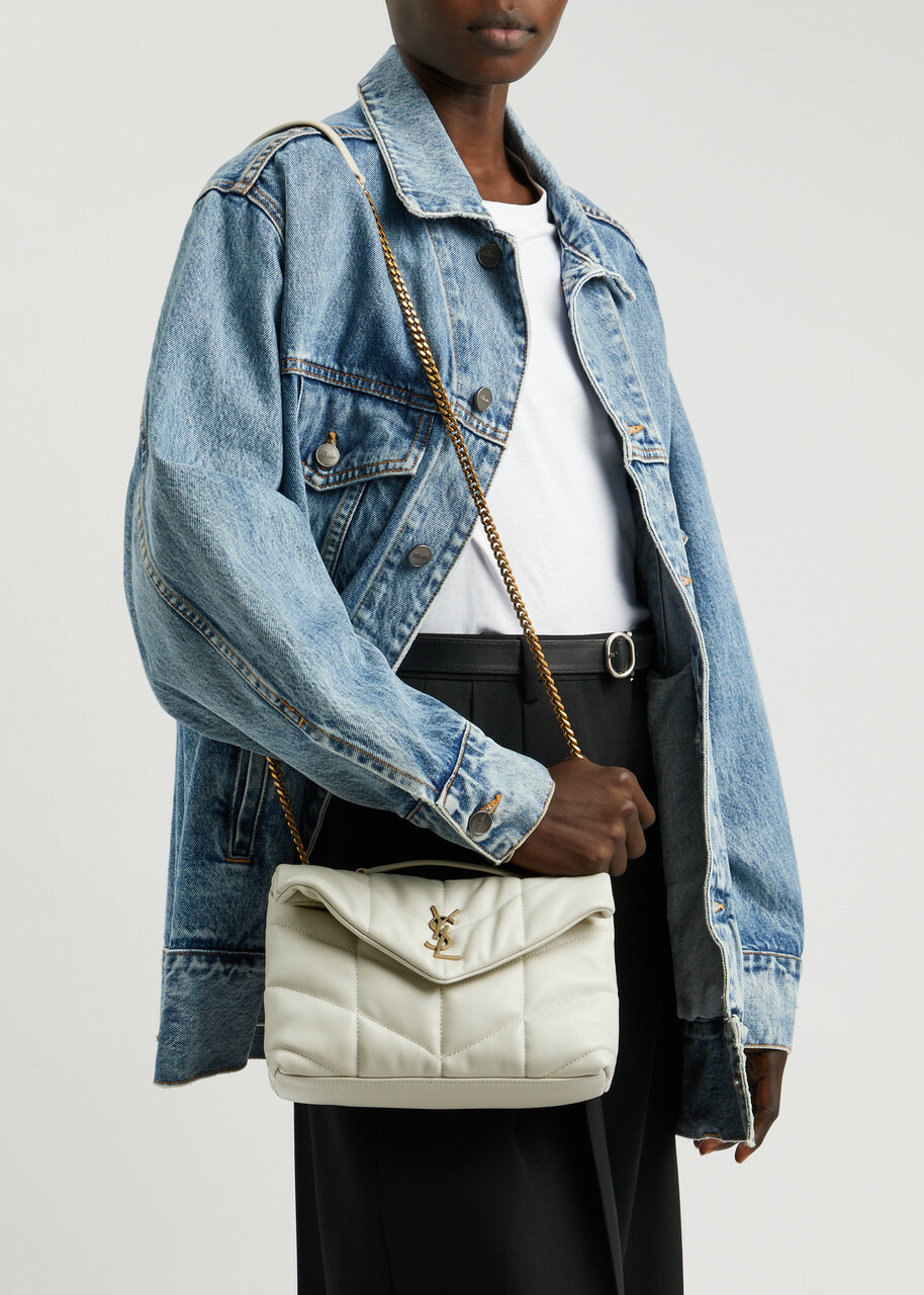 Saint Laurent Puffer Toy Quilted Leather Shoulder bag - White - One Size