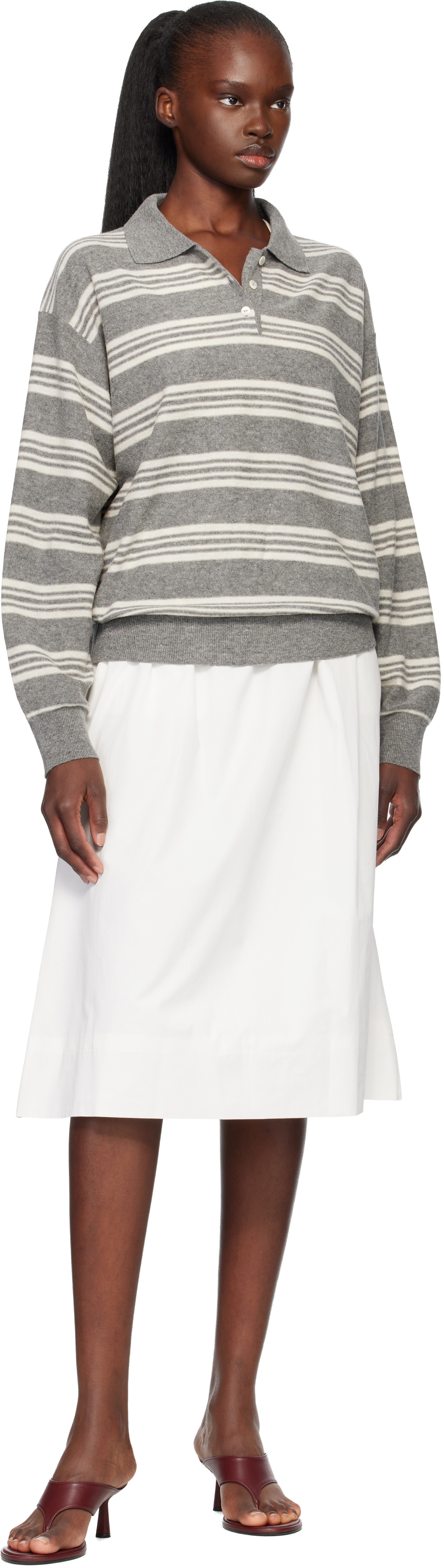 Nothing Written Gray Kevin Stripe Pullover Polo