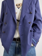 Polo Ralph Lauren - Double-Breasted Linen Suit Jacket - Blue