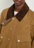 JW Anderson Barn Corduroy Collar Cotton Jacket Brown