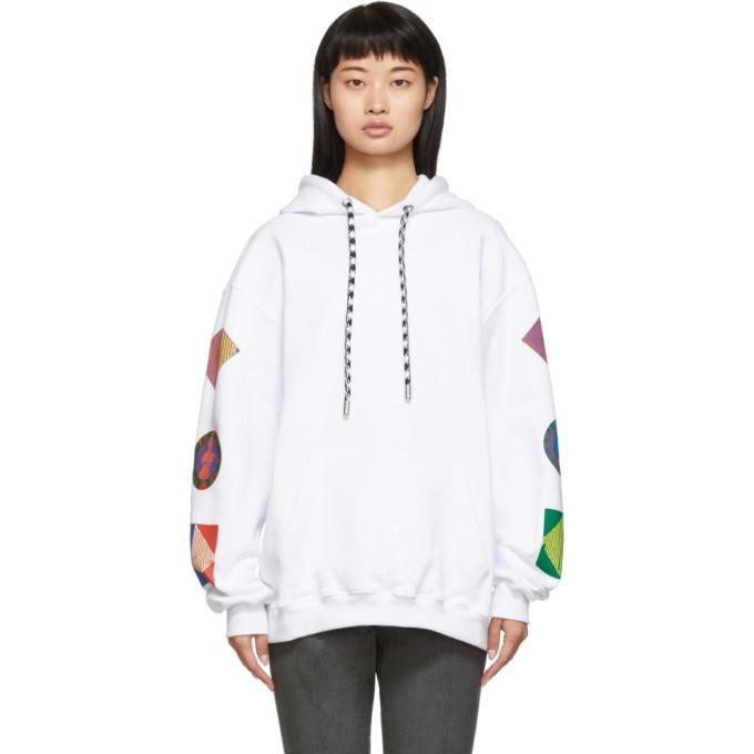 Proenza Schouler White Multi Logo Hoodie Proenza Schouler