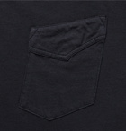 Officine Generale - Garment-Dyed Cotton-Jersey T-Shirt - Men - Midnight blue