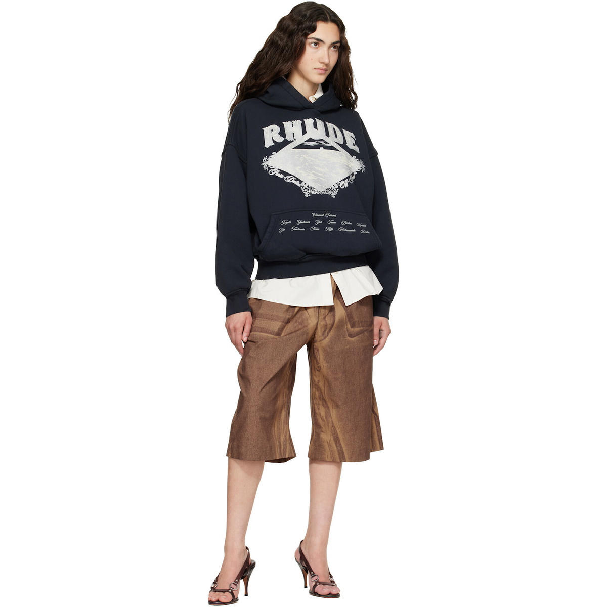 Rhude Black Dakar Convoy Hoodie
