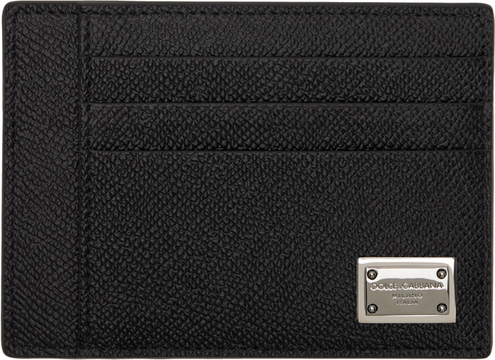 Photo: Dolce&Gabbana Black Dauphine-print Calfskin Card Holder