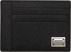 Dolce&Gabbana Black Dauphine-print Calfskin Card Holder