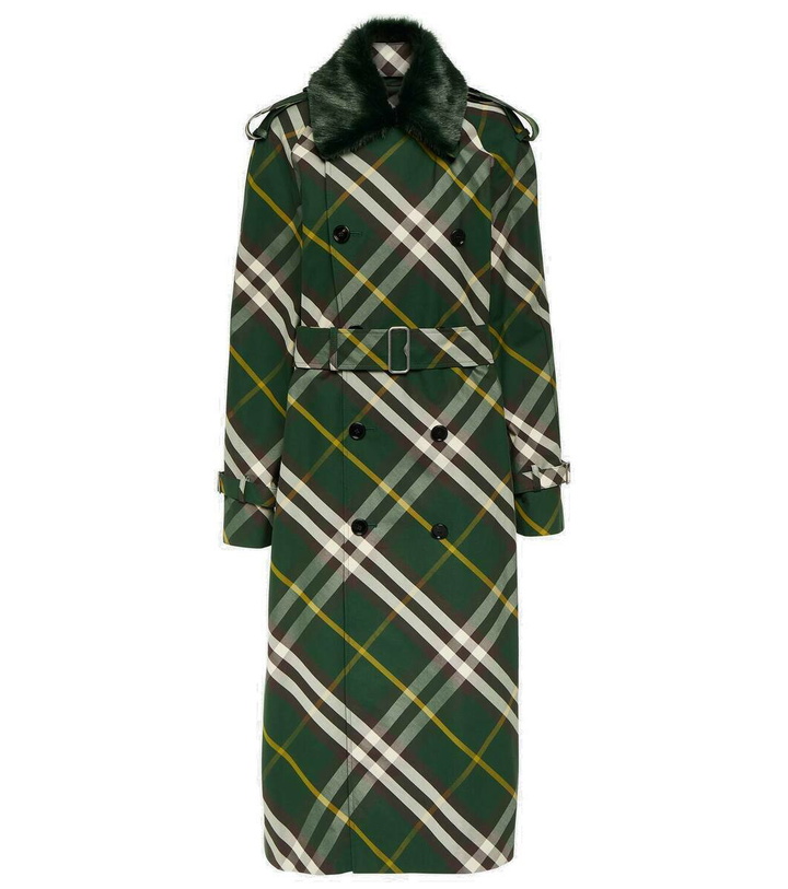 Photo: Burberry Burberry Check cotton gabardine trench coat