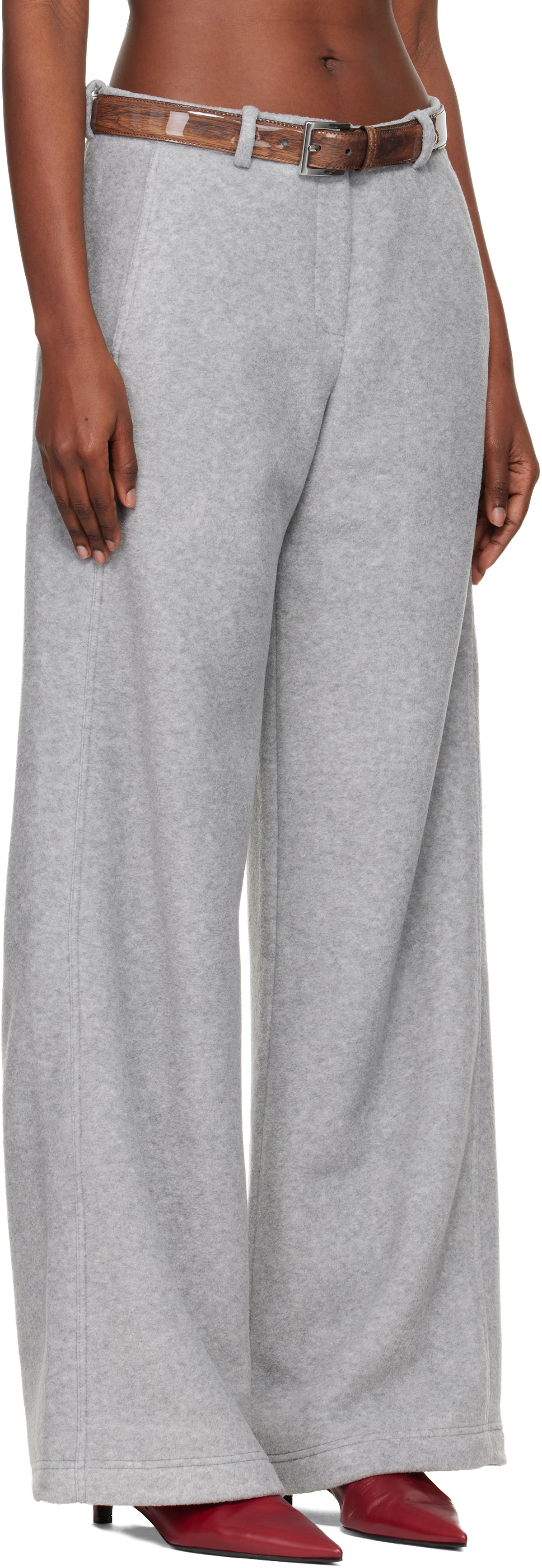 Julie Kegels Gray Fleece Trousers