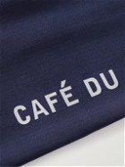 Café du Cycliste - Logo-Print Stretch-Jersey Cycling Arm Warmers - Blue
