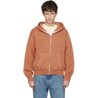 Les Tien Orange Heavyweight Zip Hoodie