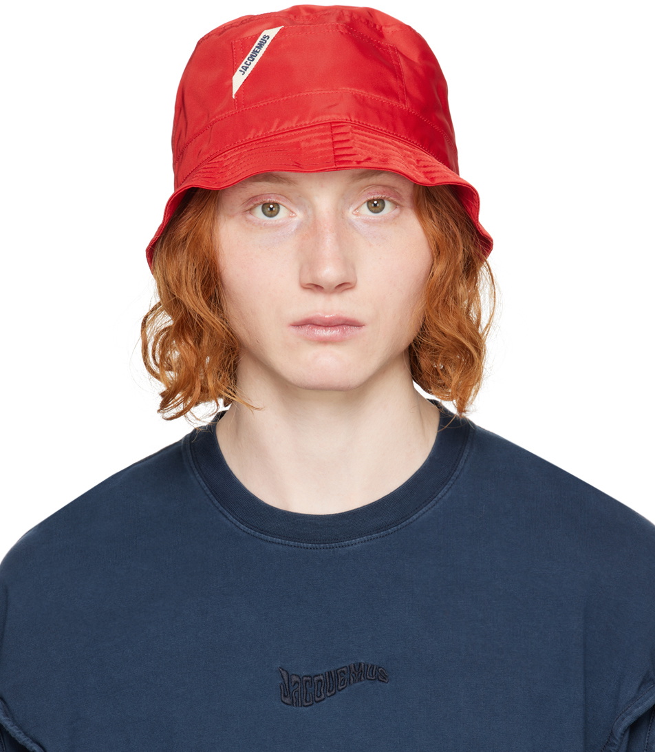 Jacquemus Red Le Chouchou 'Le Bob Ovalie' Bucket Hat Jacquemus