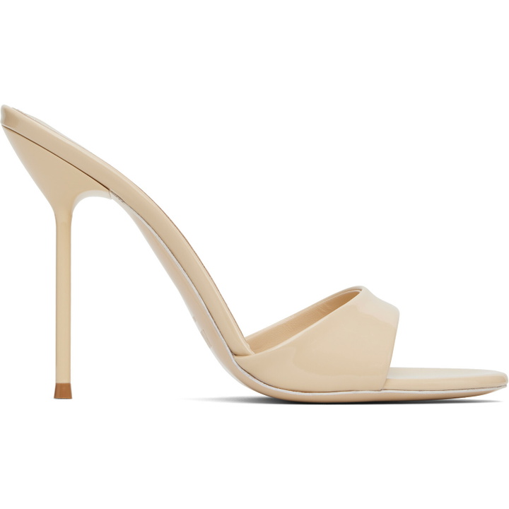 Photo: Paris Texas Beige Lidia 105 Mule Heeled Sandals