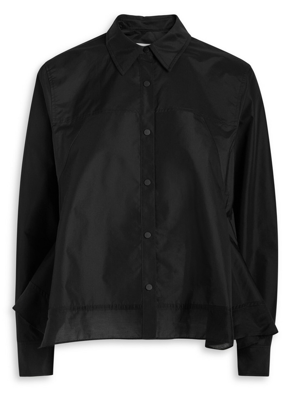 Photo: 3.1 Phillip Lim Asymmetric Cotton-blend Shirt Black