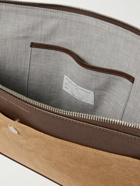 Brunello Cucinelli - Leather-Trimmed Suede Pouch