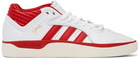 adidas Originals White & Red Tyshawn Sneakers