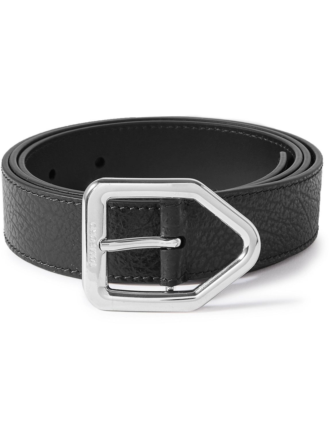 Tom Ford 3.5cm Reversible Full-Grain Leather Belt - Men - Black Belts