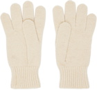 Baserange Off-White Ribbed Gloves
