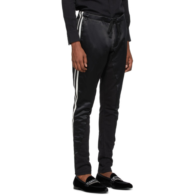 Greg Lauren Black 50/50 Long Slim Lounge Pants Greg Lauren