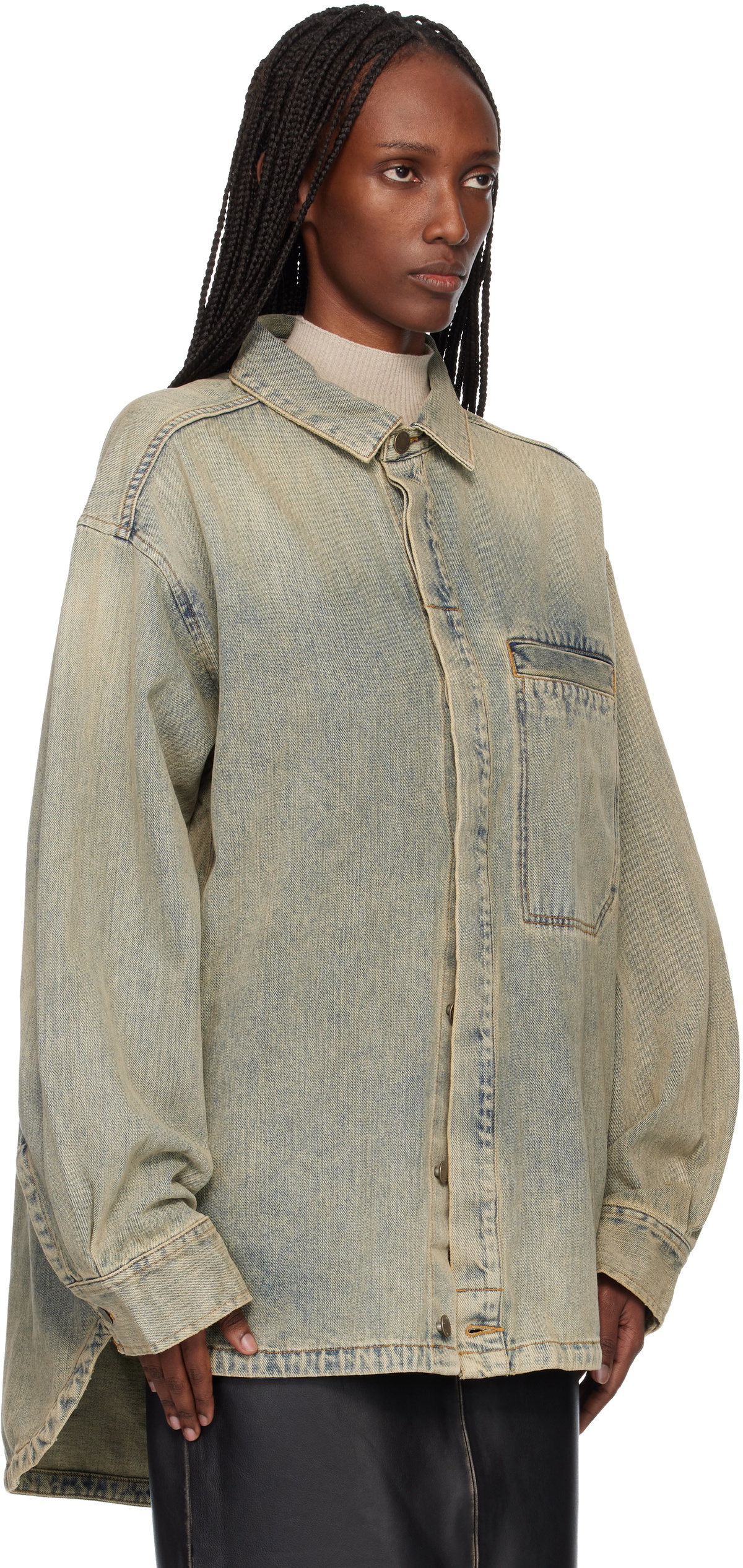 Entire Studios Blue Herculean Denim Shirt