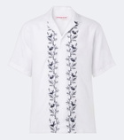Orlebar Brown Maitan embroidered linen shirt