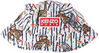 Kenzo Baby White Kenzo Paris Patch Bucket Hat