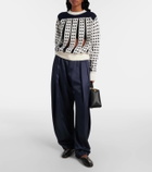 JW Anderson Belted high-rise barrel-leg pants