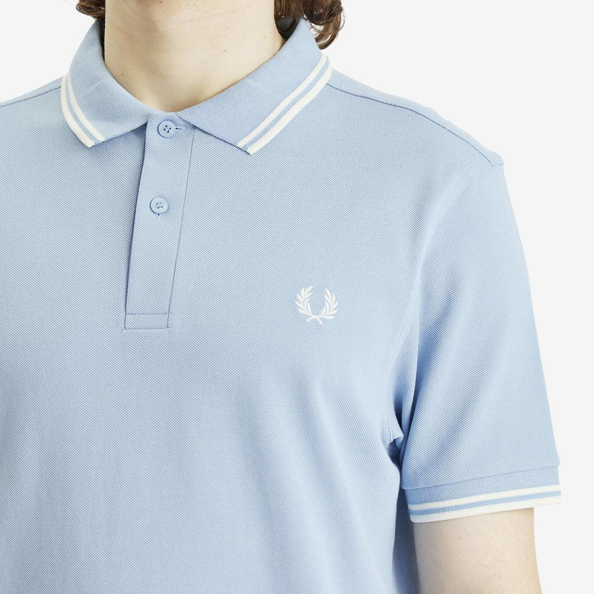 Comme des Garçons SHIRT Men's x Fred Perry Polo Shirt in Sky Blue