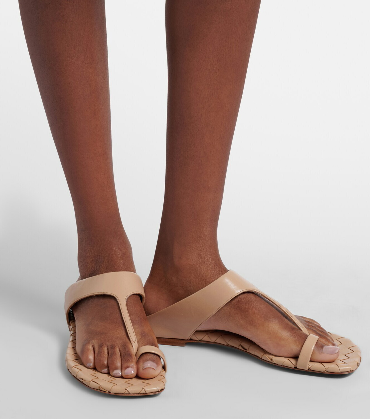 Bottega Veneta Livia Intrecciato leather thong sandals