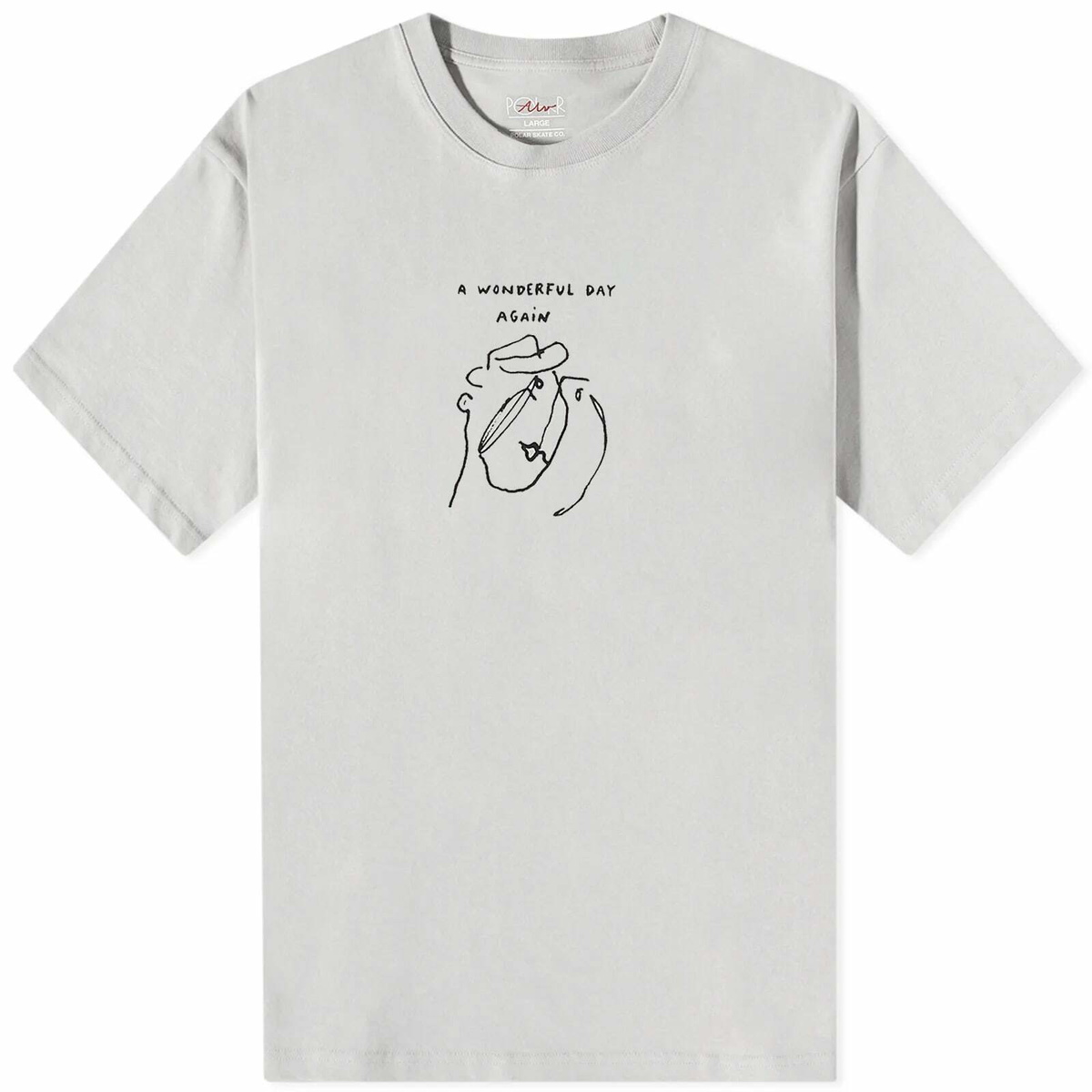 Polar Skate Co. Men's Wonderful Day T-Shirt in Silver Polar Skate Co.