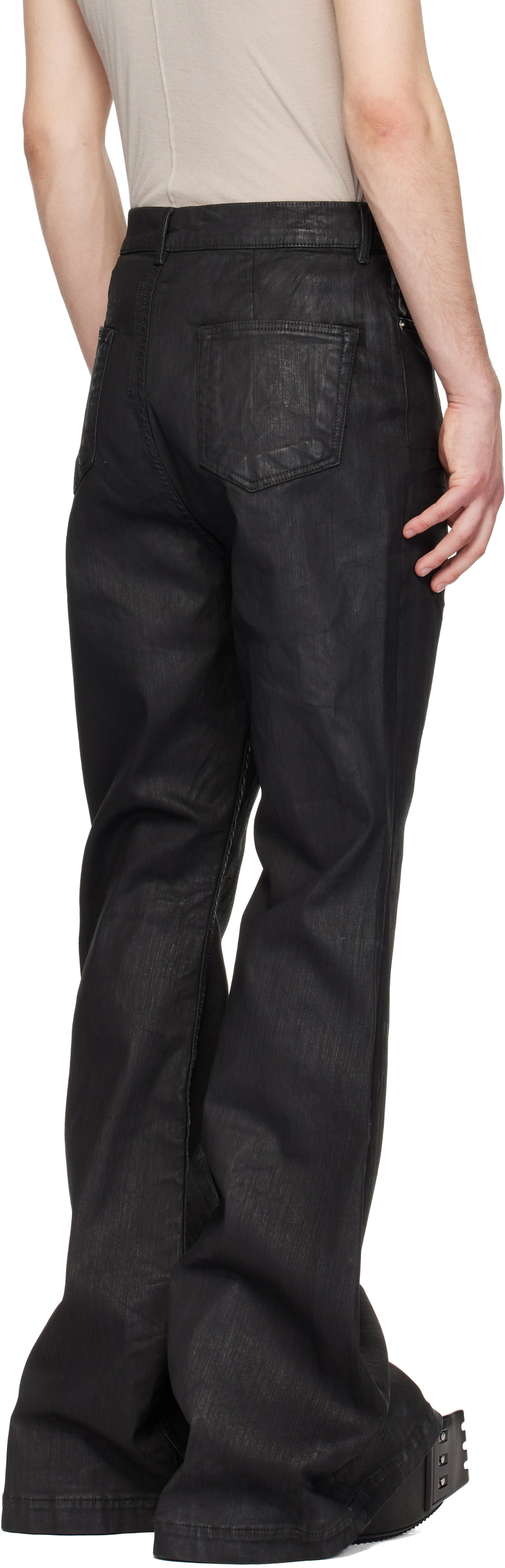Rick Owens DRKSHDW Black Temple Bolan Bootcut Jeans Rick Owens Drkshdw