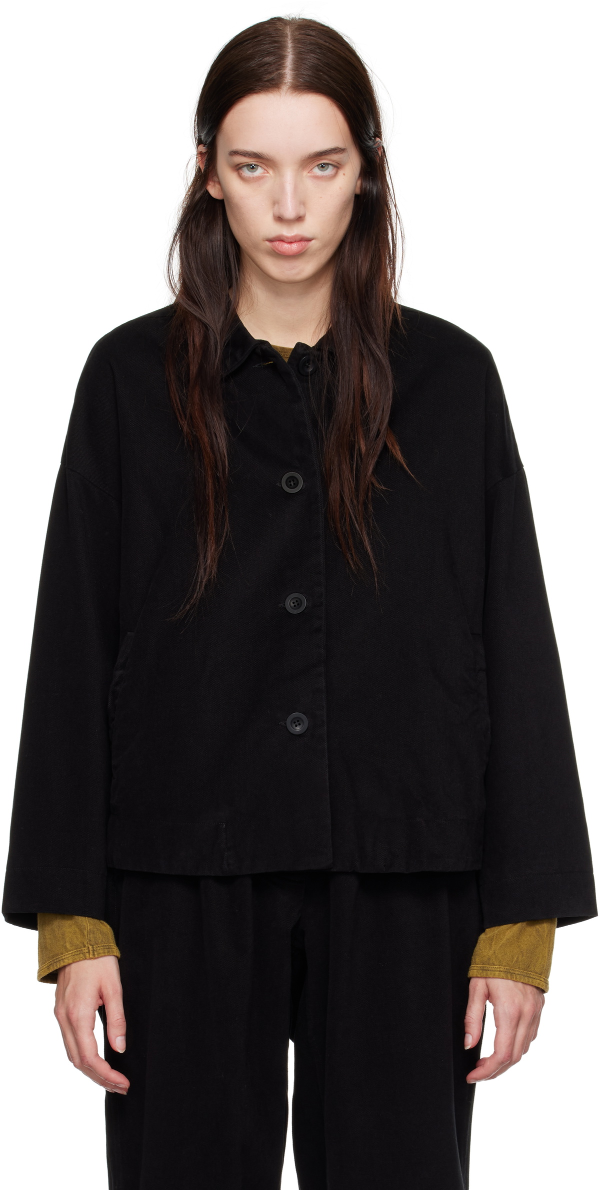 CASEY CASEY PAPER 3B JACKET sizeS ブラック Casey Casey Short 3 Pieces Coat Navy – Neighbour