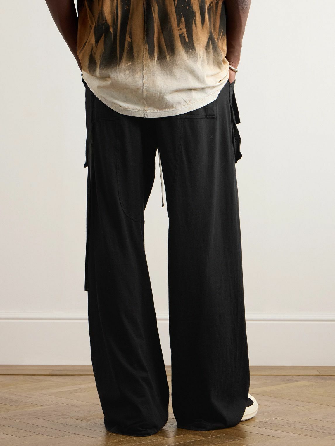 DRKSHDW by Rick Owens - Creatch Wide-Leg Cotton-Jersey Drawstring