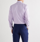 Canali - Cutaway-Collar Pin-Dot Cotton Shirt - Purple