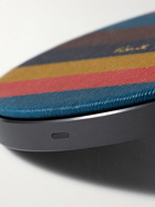 Paul Smith - Native Union Striped Leather-Trimmed Wireless Charger