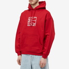 PACCBET Men's Logo Popover Hoody in Dark Red