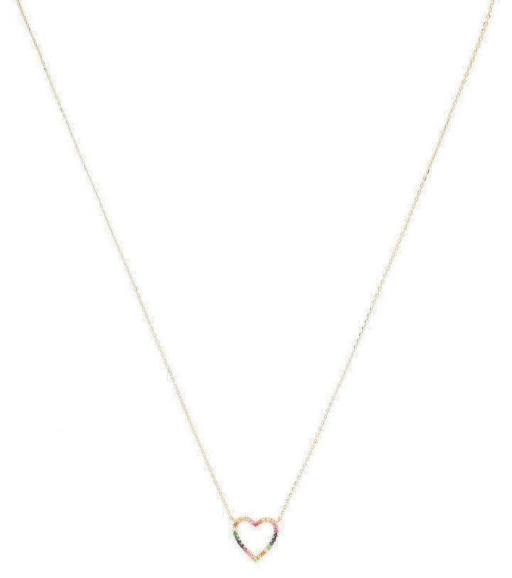 Photo: Roxanne First Heart 14kt gold necklace with sapphires