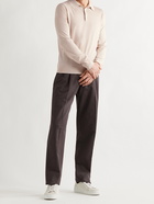 ERMENEGILDO ZEGNA - Cashmere and Silk-Blend Polo Shirt - Neutrals - IT 46