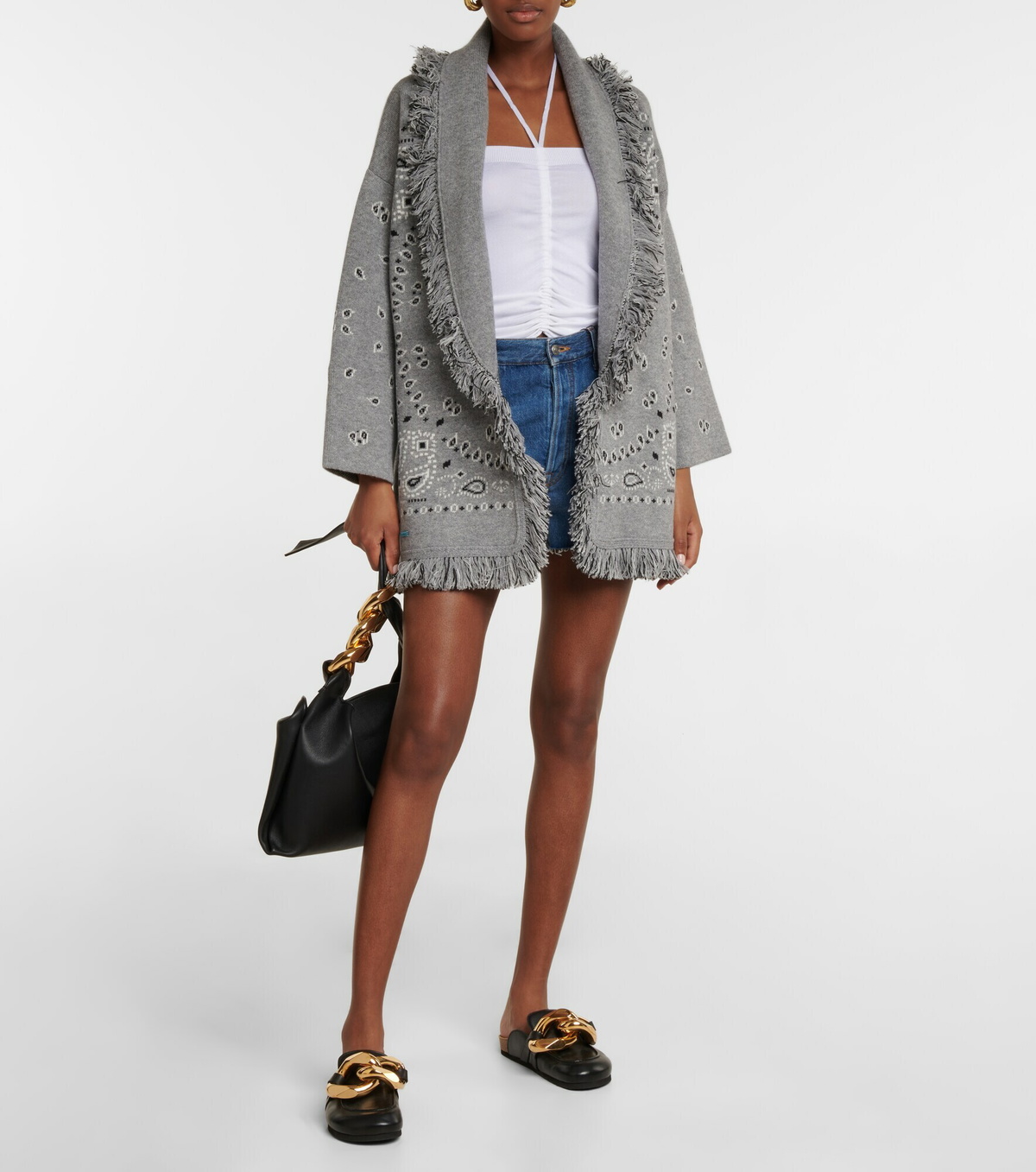 Alanui - Bandana cashmere jacquard cardigan Alanui