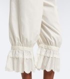 Staud Renzo embroidered cotton voile pants