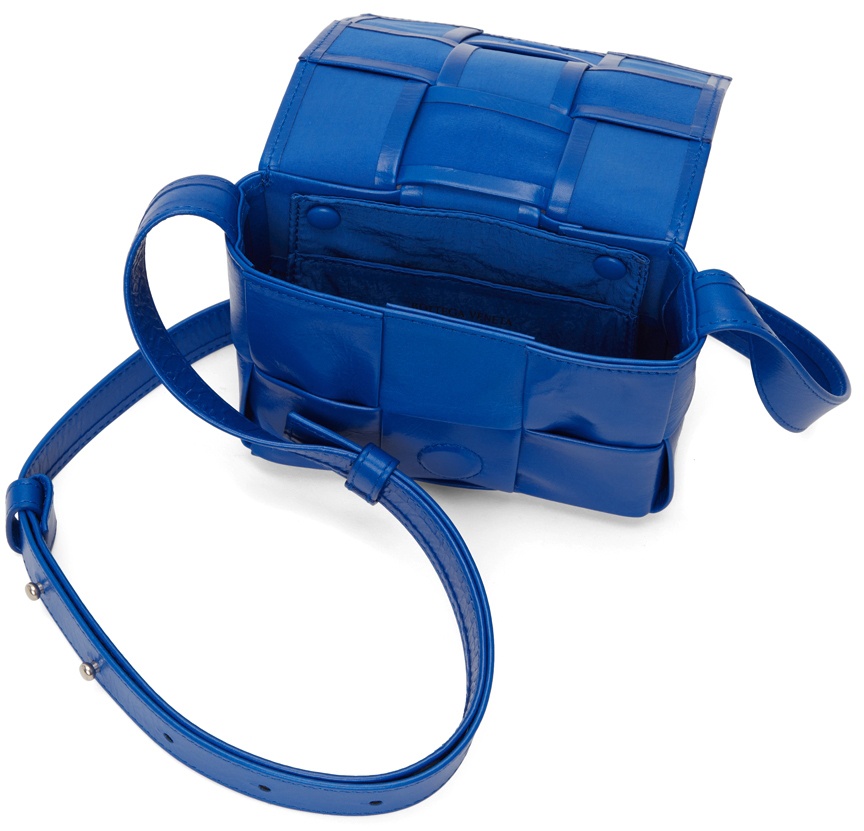 Bottega Veneta Blue Mini Paper Cassette Bag Bottega Veneta
