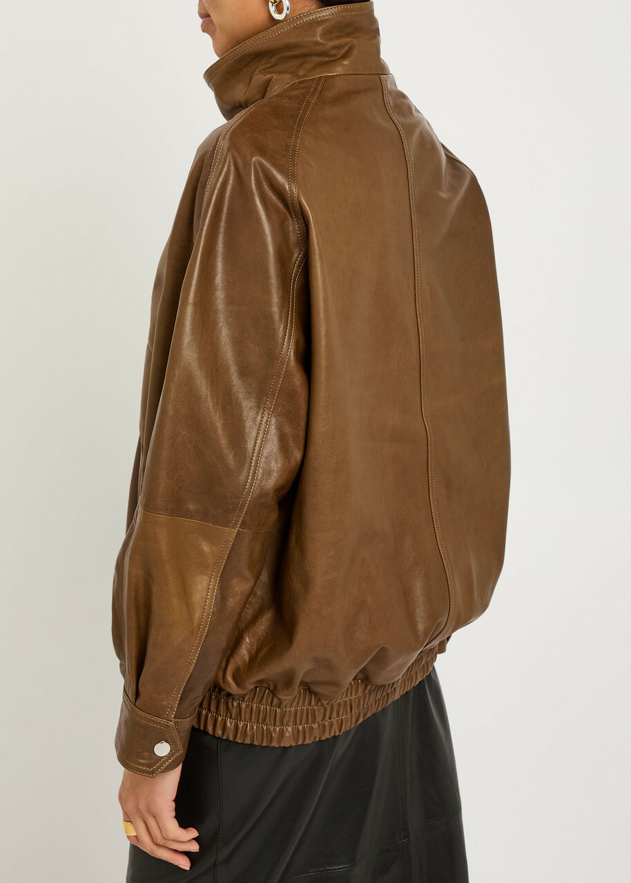 Nour Hammour Ariste Leather Bomber Jacket No Colour